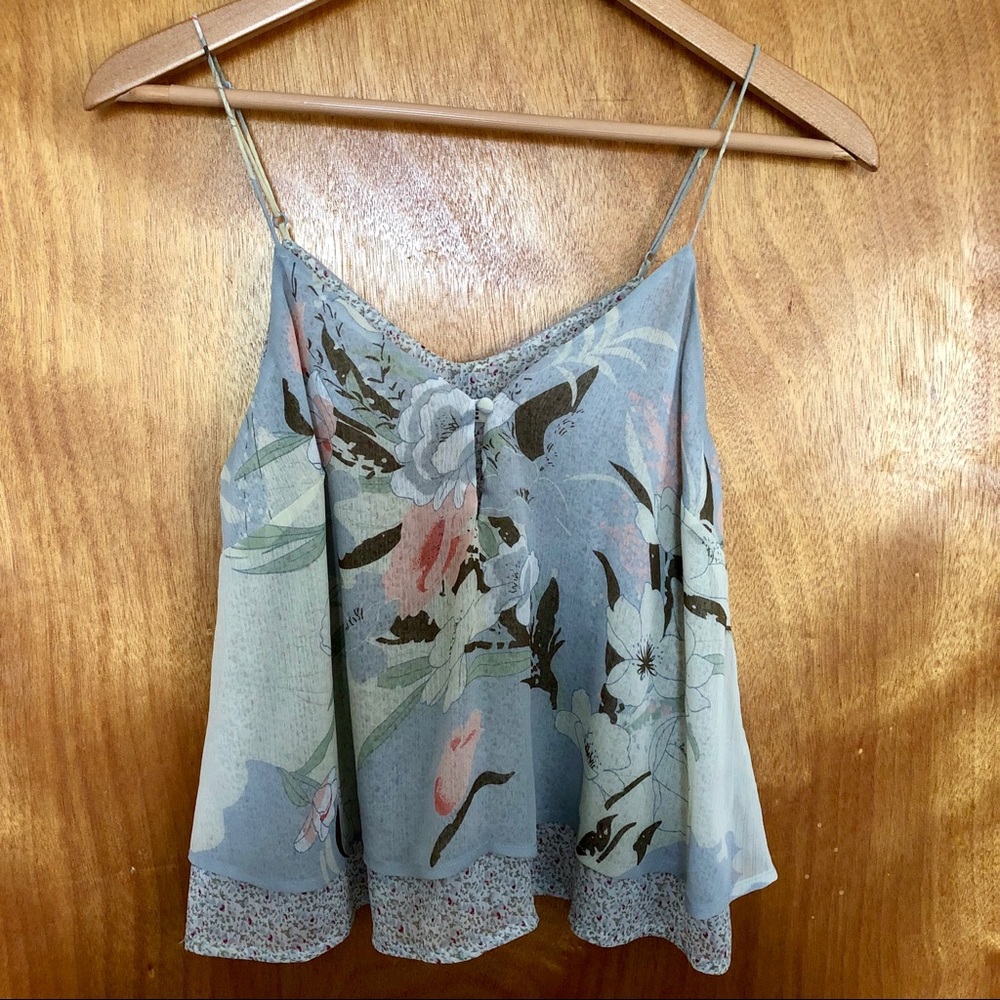 Urban Outfitters Cropped Floral Tank